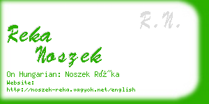 reka noszek business card